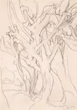 Ohne Titel (Bäume) by Horst Janssen, 1987, pencil, offered Mar 2024