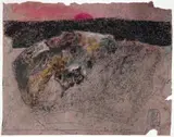 Ohne Titel (Landschaft mit Sonnenuntergang) by Horst Janssen, 1982, pastel, offered Mar 2024