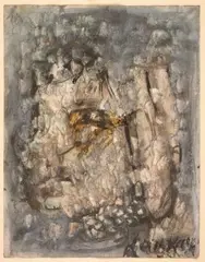 La Main de L'ancêtre by Karskaya, 1964, gouache, offered Mar 2024