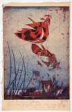 Feder by Horst Janssen, 1989, color etching, sold Mar 2024