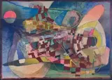 Insel by Edmund Kesting, 1947, watercolor, sold Mar 2024