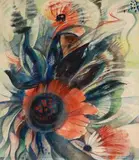 Blumen by Hedwig Marquardt, watercolor, offered Mar 2024