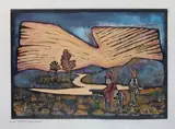 Eselreiter by Carlo Mense, linocut, sold Mar 2024