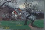 Sammlung von 7 Ansichten (Bauernhöfe und Scheunen) by Carl Rüdell, watercolor, sold Mar 2024