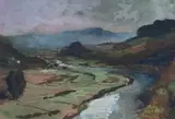 Sammlung von 16 Ansichten (Landschaften, Naturdarstellungen, Bäume u.a.) by Carl Rüdell, watercolor, sold Mar 2024