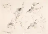 Gruppen by Bernard Schultze, 1984, pencil, sold Mar 2024