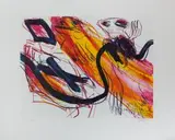 Vor allem Flügel, Zähne, Klauen 1 by Walter Stöhrer, 1992, etching, offered Mar 2024