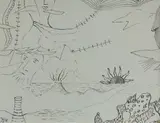 Atoll by Heinz Trökes, 1949, drawing, offered Mar 2024