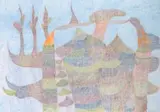 Stier-Stadt by Ursula Schultze-Bluhm, 1988, drawing, offered Mar 2024