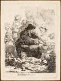 Die Pfannenkuchenbäckerin by Rembrandt, 1635, etching, offered Sep 2024