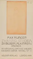 Zwanzig Studien .. by Max Klinger, 1914, etching, offered Sep 2024