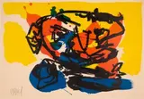 Ohne Titel by Karel Appel, color lithograph, sold Sep 2024