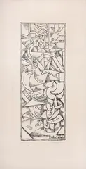 Ohne Titel (Komposition) by Rudolf Bauer, lithograph, sold Sep 2024