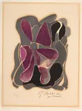 L'Iris (Aus: Lettera Amorosa) by Georges Braque, 1963, color lithograph, sold Sep 2024