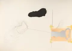 Le schetu Lor Lor mour by Michael Buthe, 1970, collage, offered Sep 2024