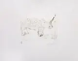Rhinocéros (aus: Quinze gravures) by Salvador Dalí, 1968, etching, sold Sep 2024