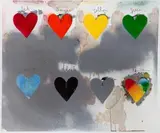 Eight Hearts by Jim Dine, 1970, screenprint, offered Sep 2024