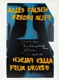 Alles Falsch by Felix Droese, 1990, screenprint, offered Sep 2024