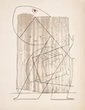 L'homme à la lisière de la fôret by Max Ernst, 1954, color lithograph, offered Sep 2024