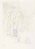 Les noces interrompues by Max Ernst, 1971, etching, sold Sep 2024