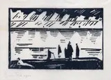 Regentag am Strande by Lyonel Feininger, 1918, woodcut, sold Sep 2024
