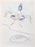Zu: Pierre Hebey, Festin by Max Ernst, 1974, color lithograph, sold Sep 2024