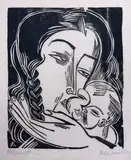 Der Sohn by Conrad Felixmüller, 1918, woodcut, sold Sep 2024