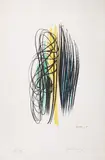 Ohne Titel (Aus: XXe siècle by Hans Hartung, 1958, color lithograph, sold Sep 2024