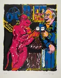Schlösser.1998 by Jörg Immendorff, screenprint, offered Sep 2024