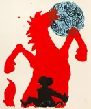 Ohne Titel by Jörg Immendorff, 2002, screenprint, sold Sep 2024