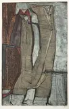Zwei Schwestern by Horst Janssen, 1957, color woodcut, sold Sep 2024