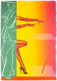 Aus: Magician Suite by Allen Jones, 1976, color lithograph, sold Sep 2024