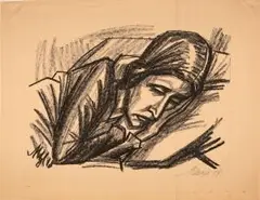Schlafende by Emil Maetzel, 1918, lithograph, sold Sep 2024