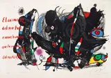Poemas para mirar by Joan Miró, 1976, color lithograph, offered Sep 2024