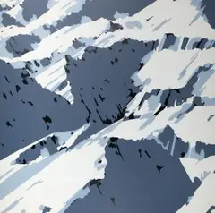 Schweizer Alpen I (B1) by Gerhard Richter, 1969, screenprint, sold Sep 2024