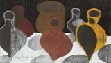 Doki by Kyoshi Saito, 1952, color woodcut, offered Sep 2024