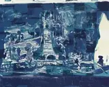 New World City 2003 / Ohne Titel 2006 by Tal R, color lithograph, sold Sep 2024