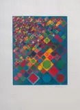 Ohne Titel by Victor Vasarely, color lithograph, sold Sep 2024