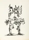 Dieu noir 1962 / La Revolution du Plancher (Monument) by Ossip Zadkine, lithograph, offered Sep 2024