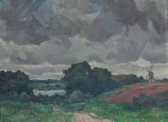 Holsteinische Landschaft by Wilhelm Blanke, 1926, oil on canvas, sold Sep 2024