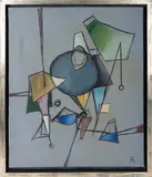 Ohne Titel by Rolf Cavael, oil on canvas, sold Sep 2024