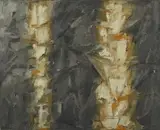 Duett by Peter Herkenrath, 1959, oil on canvas, offered Sep 2024