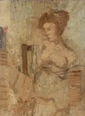 Halbakt by Robert Pudlich, oil on canvas, sold Sep 2024