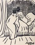 Potiphars Weib by Fritz Bleyl, 1920, ink, offered Sep 2024