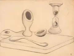Frühstücksbrettchen by Gottfried Brockmann, 1929, pencil, sold Sep 2024