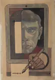 Selbstbildnis by Gottfried Brockmann, 1925, watercolor, sold Sep 2024