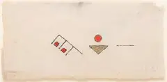 Komposition mit goldenem Dreieck by Erich Buchholz, 1929, gouache, sold Sep 2024