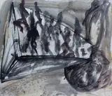 Ohne Titel by Martin Disler, 1987, watercolor, offered Sep 2024