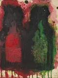 Schlüsselloch 2001 / Schablone 2003 by Felix Droese, mixed media, sold Sep 2024