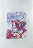 Portrait Ernst Bloch by Feix Droese, 1977, screenprint, sold Sep 2024
